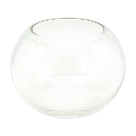 Bowl Glass Vase, Diameter 6", Height 4.5", Open Width 4", (Multiple Sizes Choices) Clear Bubble Planter Terrarium Fish Bowl for Wedding Event Home Decor.