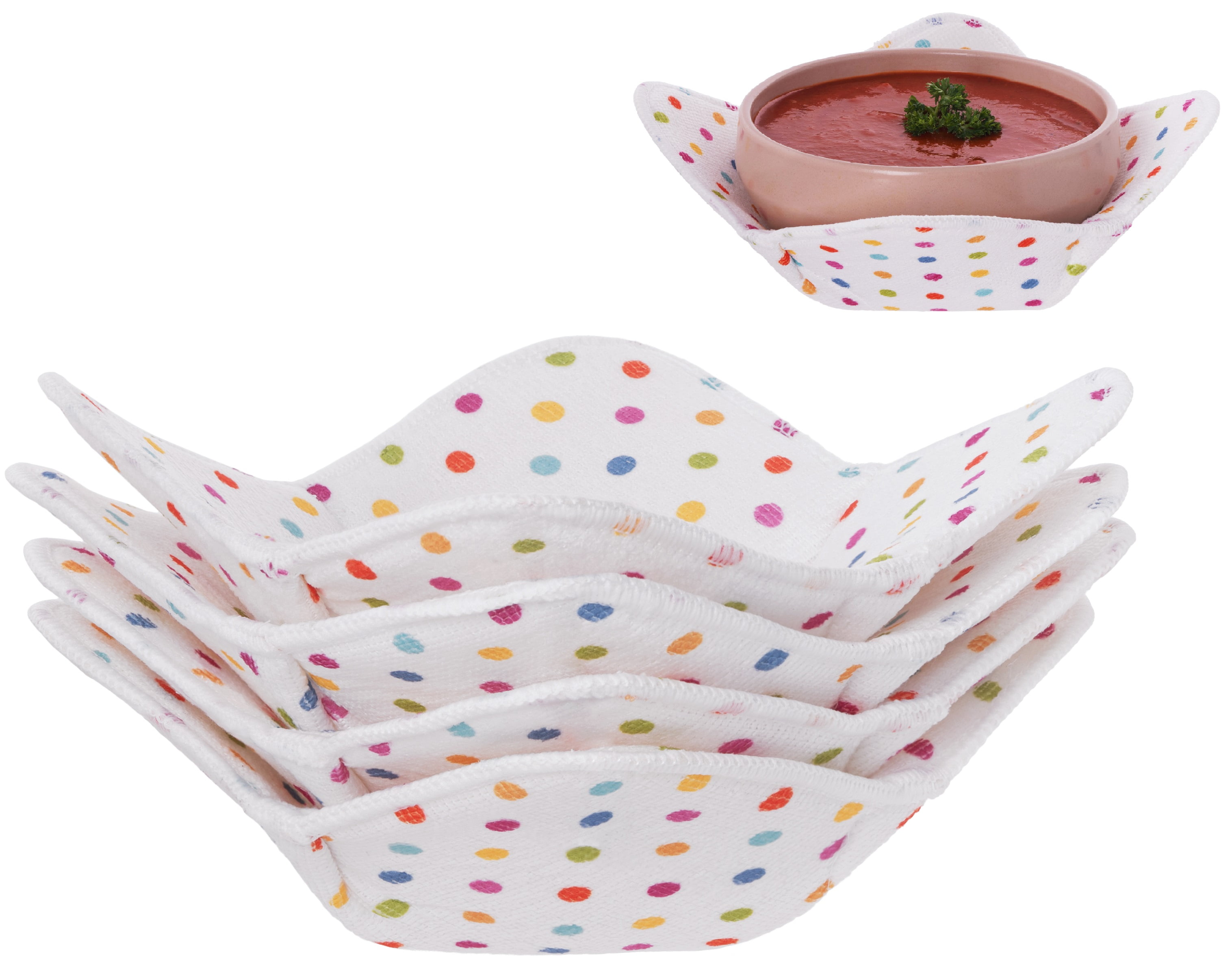 Microwave Bowl Cozy Microwave Safe Bowl Holders 6pcs Bowl Cozy  Huggers Plates Dishes Protectors Hot Food Bowl Pads Microwave Hand Warmers  for Heating Soup Meals Microwave Bowl Mats: Soup Bowls