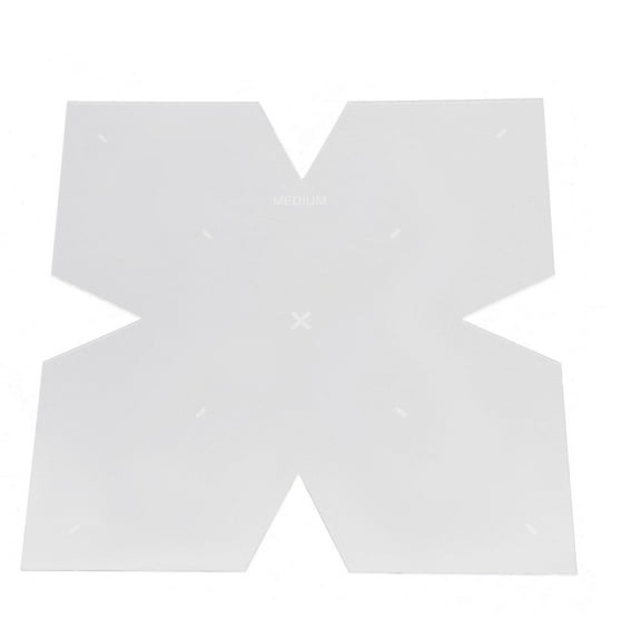 WHAMVOX White Acrylic Quilting Ruler for Decor Lightweight Portable Bowl Mat Template 7.5 x 3.5 inches