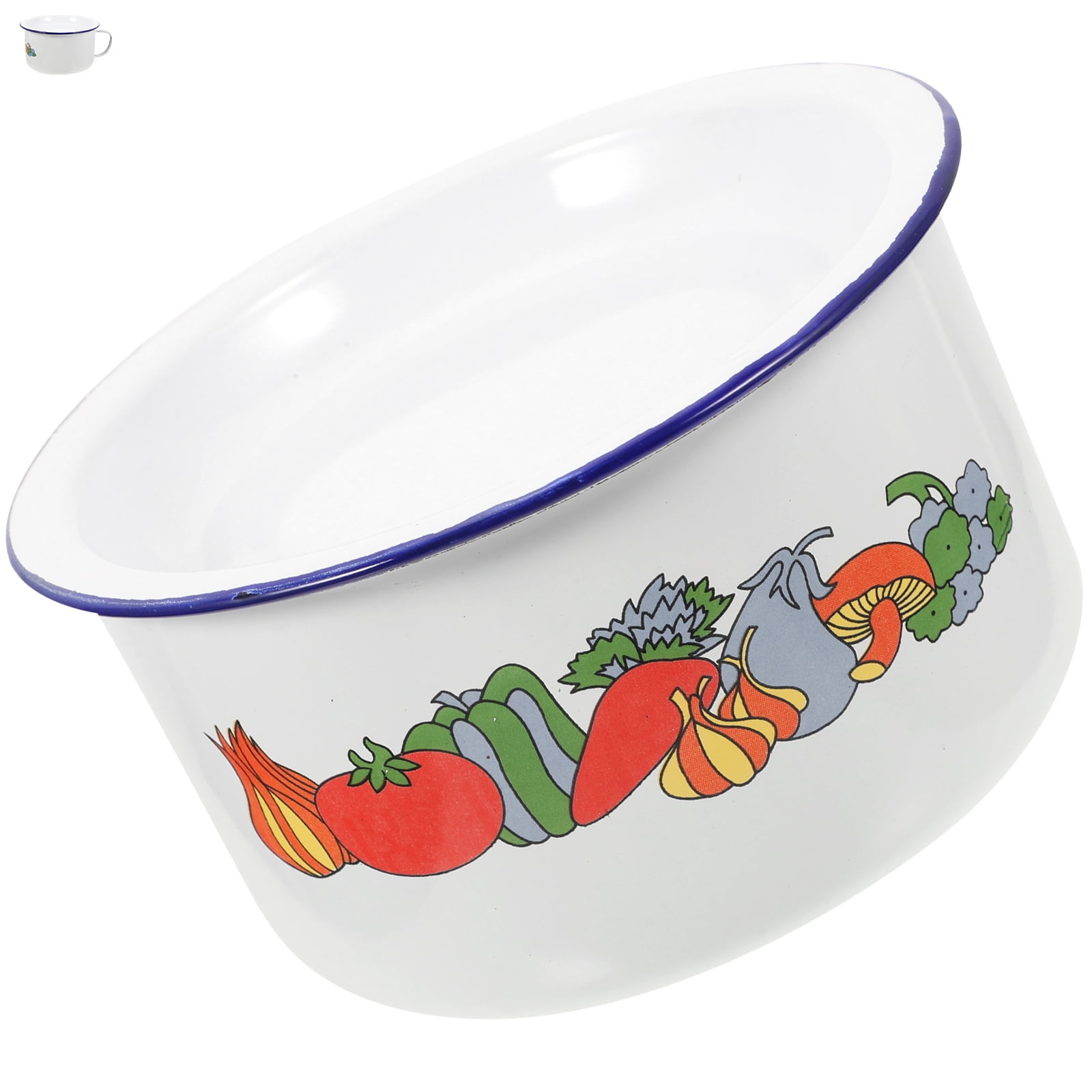 Bowl Metal Salad Pasta Soup Bowls Noodle Bowl Enamelware Serving Bowl