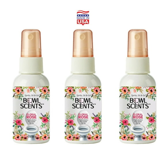 Bowl Scents Pre-Toilet Spray 2 oz | Prevents Nasty Poop Smell - 3 Unit Listing