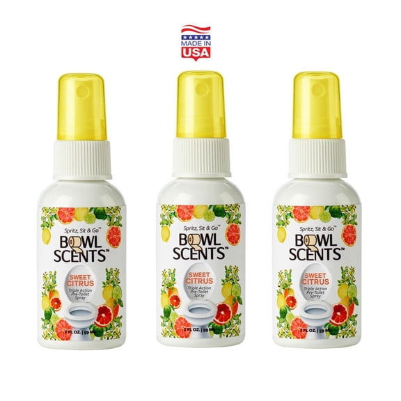 Bowl Scents Pre-Toilet Spray 2 oz | Prevents Nasty Poop Smell - 3 Unit Listing