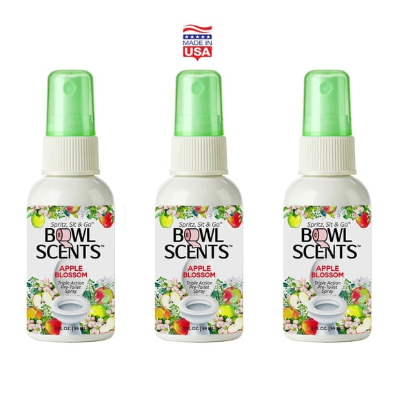 Bowl Scents Toilet Spray 2 oz Mini | Prevents Nasty Poop Smell | 3 Unit Listing Ships Same Day
