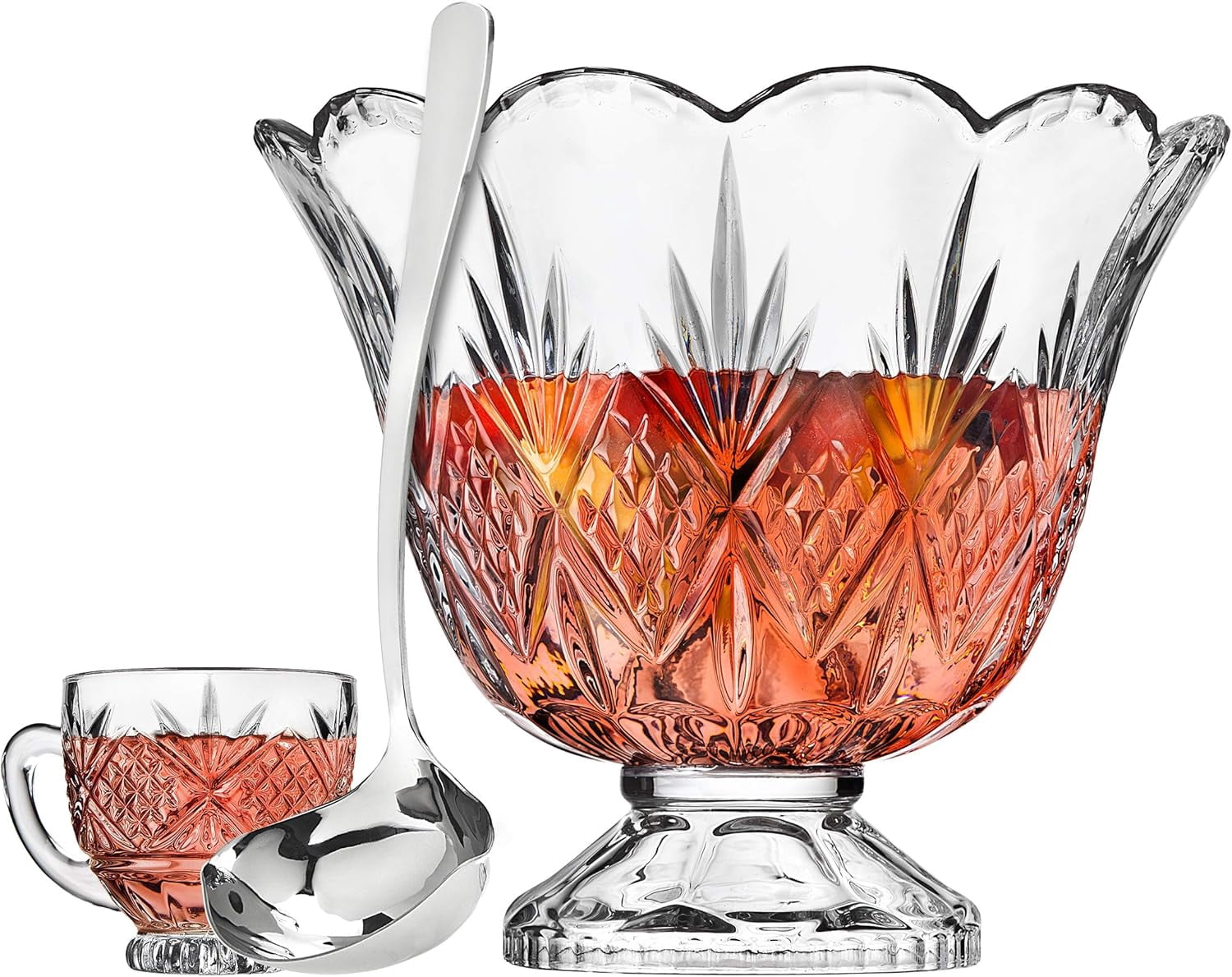 Bowl Set with 8 Cups and Ladle - 10 Piece Set - Walmart.com