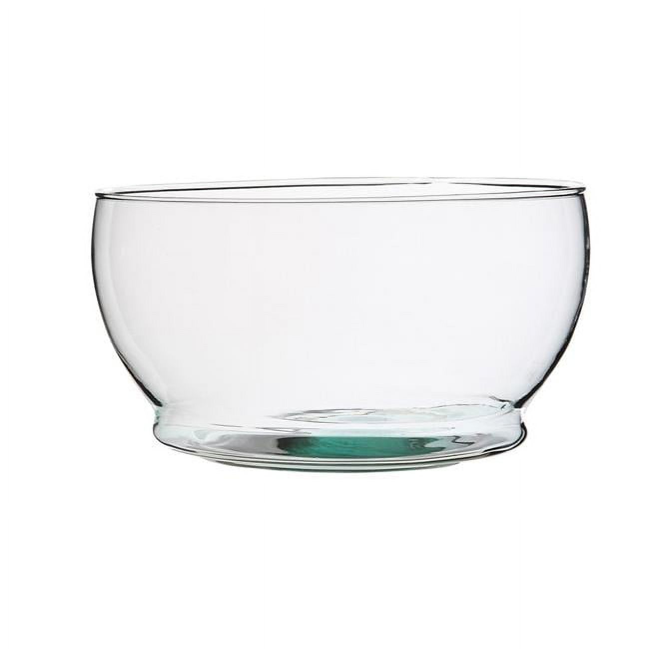 Bowl Shaped Clear Recycled Glass Vase