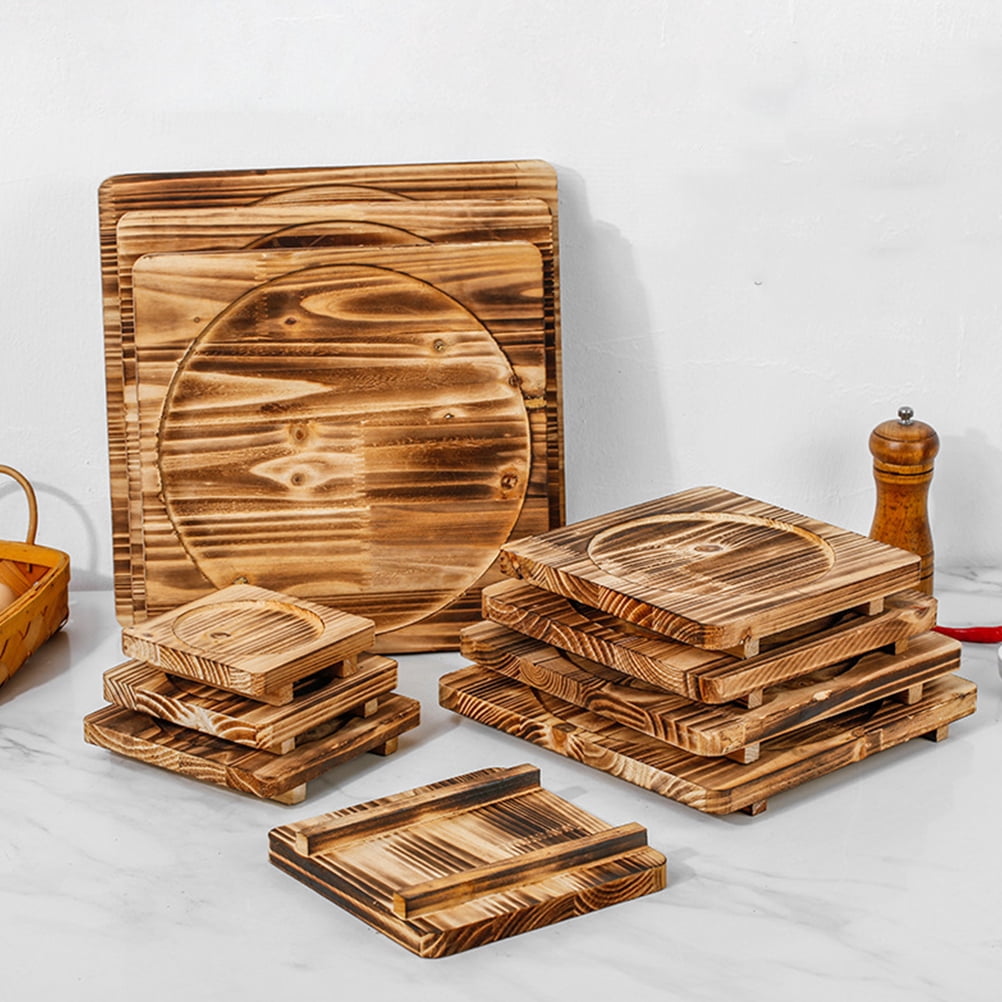 Bowl Trivet Pot Hot Wood Stone Mat Holder Tray Trivets Pads Kitchen