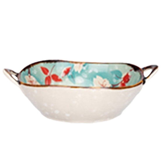 Bowl,Wheat Plates Reusable Dinnerware Set Bariatric Plastic Salad Lunch Tray Microwave Dishwasher Safe