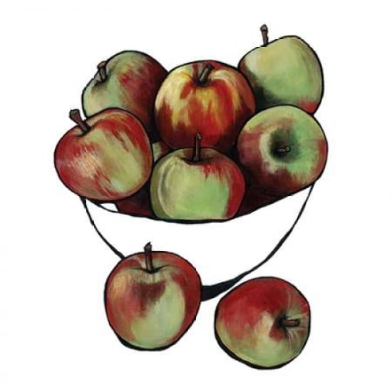 Bowl of Apples Canvas Art - Lucy Routh (24 x 24)