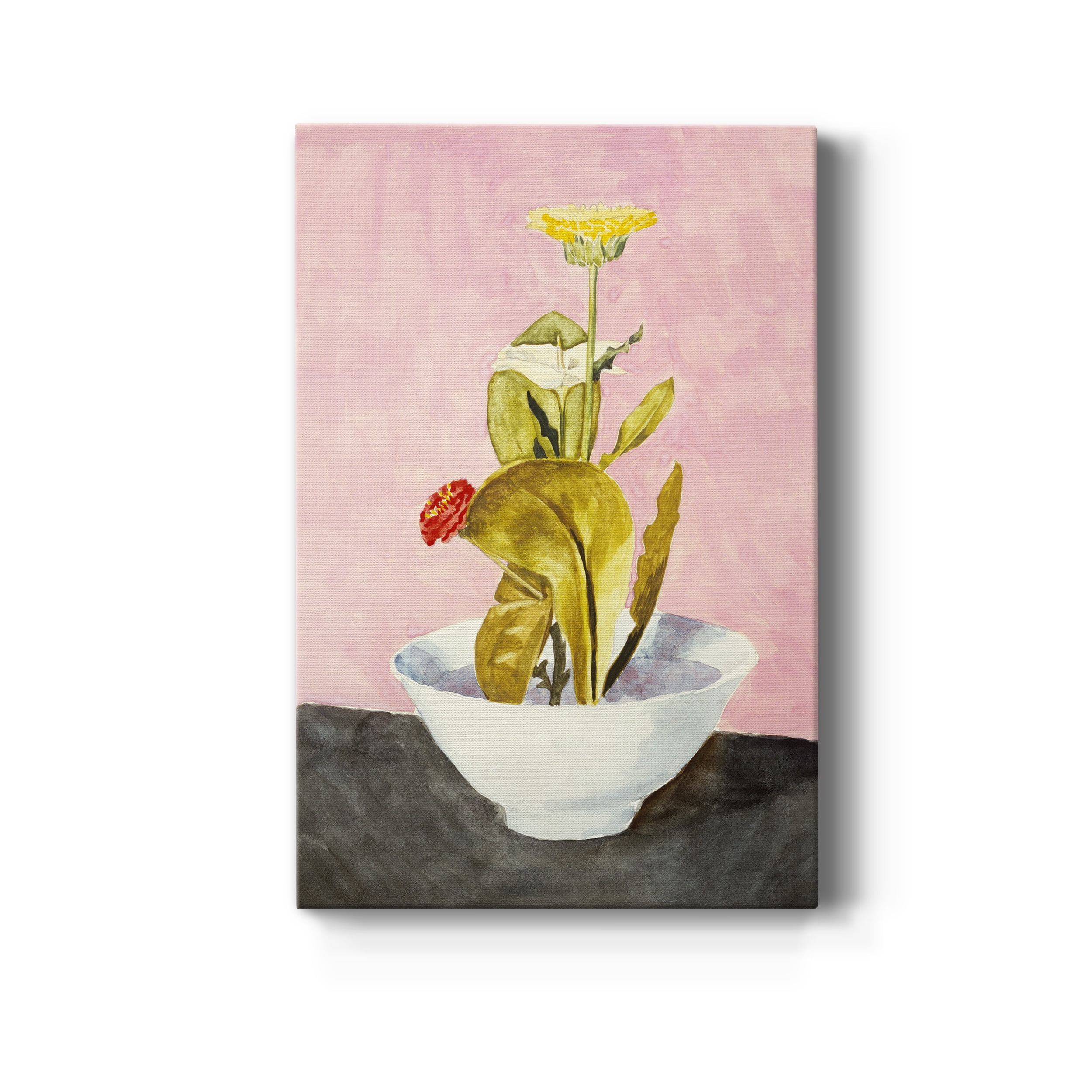 Bowl of Flowers Premium Gallery Wrapped Canvas - Ready to Hang - 32 x 48