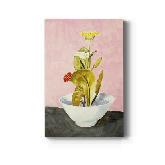 Bowl of Flowers Premium Gallery Wrapped Canvas - Ready to Hang - 8 x 12