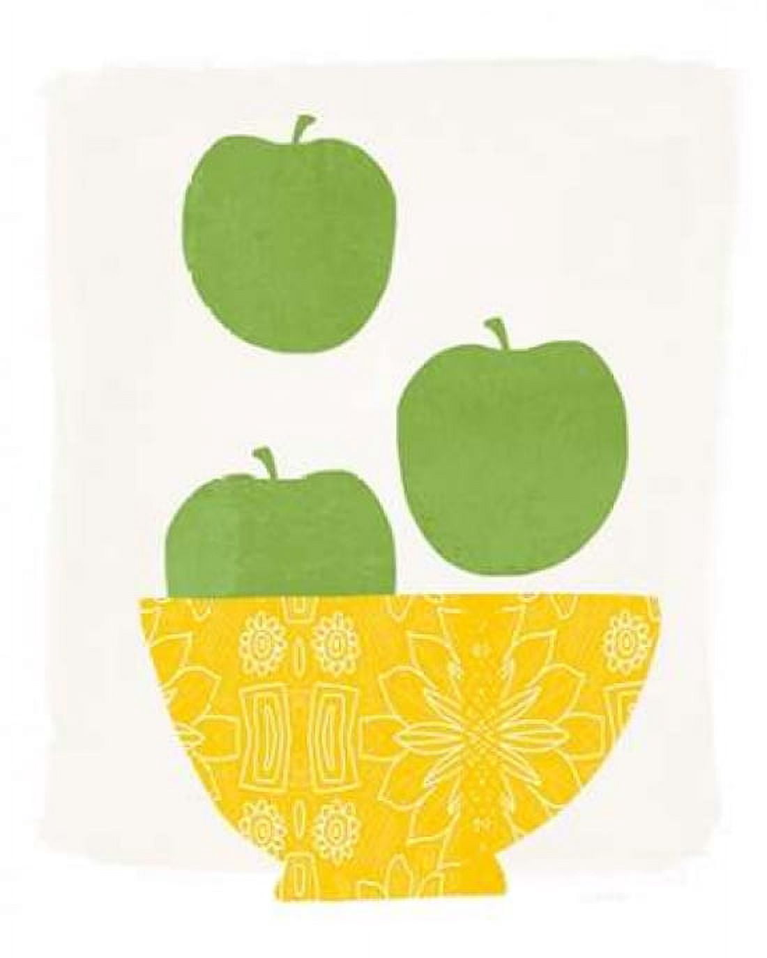 Bowl of Green Apples Canvas Art - Linda Woods (24X30)