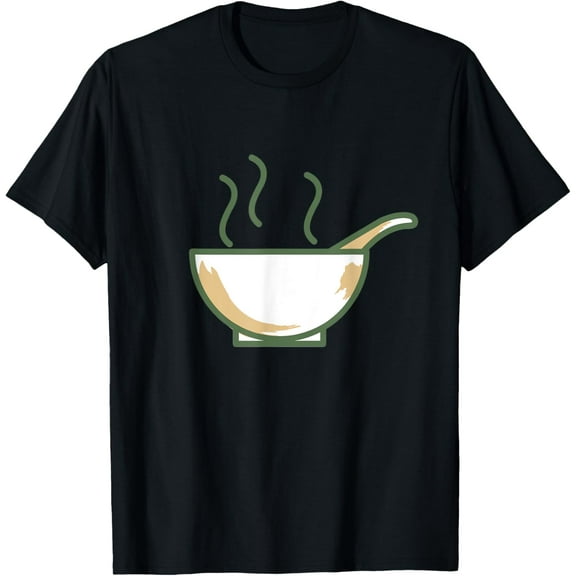 Bowl of Japanese Miso Soup T-Shirt men and women can wear, black, white, gifts