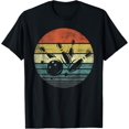 thumbnail image 1 of Bowler Gifts Retro Sunset Bowling Ball Silhouette Bowling T-Shirt, 1 of 5