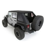 Bowless Combo Top with Tinted Windows for 2007-2018 Wrangler JK 4 Door, Black Diamond