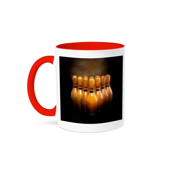 Bowling Mug 11oz Two-Tone Red