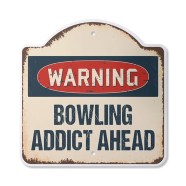 'Bowler Has Big Balls' Funny Bowling Warning Sticker - Red Vinyl Decal WS481