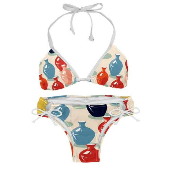Bowling Adjustable Strap Detachable Sponge Bikini Set - Two-Pack, for Beach and Pool Parties