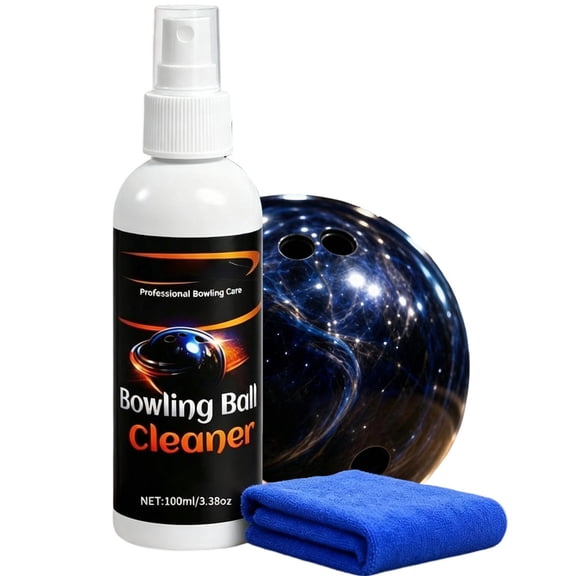 Bowling Ball Cleaner, Deep Oil Removal Formula & Microfiber Towel Kit for Bowling Ball Maintenance League Training and Tournament Use