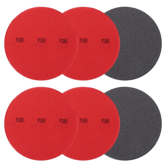 Bowling Ball Sanding Pads, Hook and Loop Sanding Sponge Discs for Resurfacing - Grit 180 & 5 Inch & 6 Pack