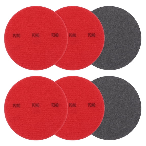 Bowling Ball Sanding Pads, Hook and Loop Sanding Sponge Discs for Resurfacing - Grit 240 & 5 Inch & 6 Pack