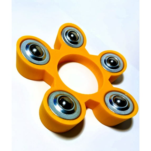 Bowling Ball Spinner Rotating Cup Stand for Cleaning, Re-Surfacing, and Polishing (ORANGE)