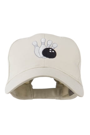 Bowling Ball with 4 Pins Embroidered Cap - Stone OSFM