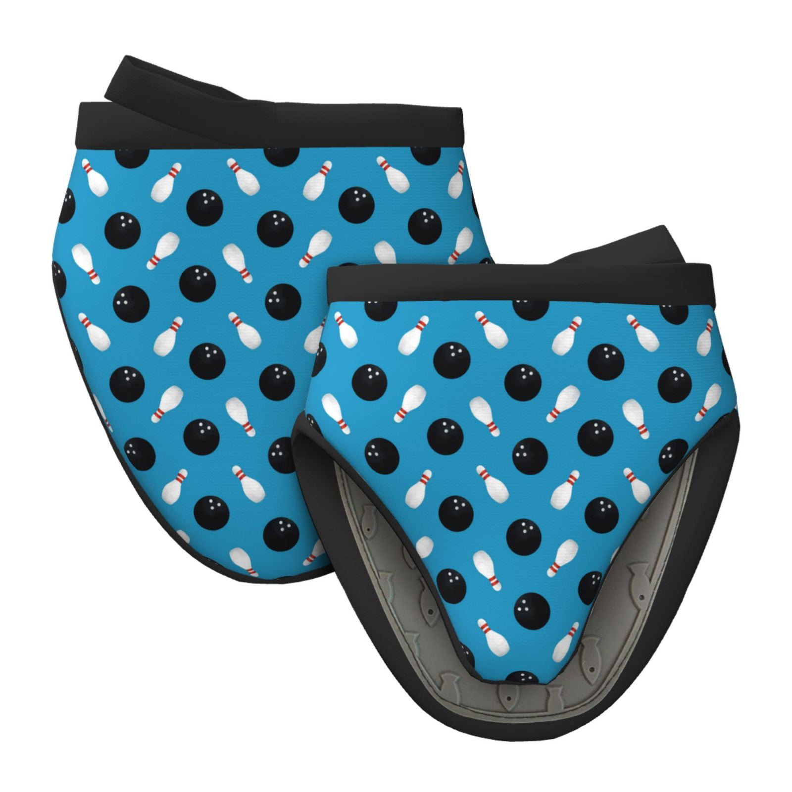 Bowling Balls Oven Mitts Heat Resistant, Soft Lining Silicone Mini Oven Mitts with HangingLoop