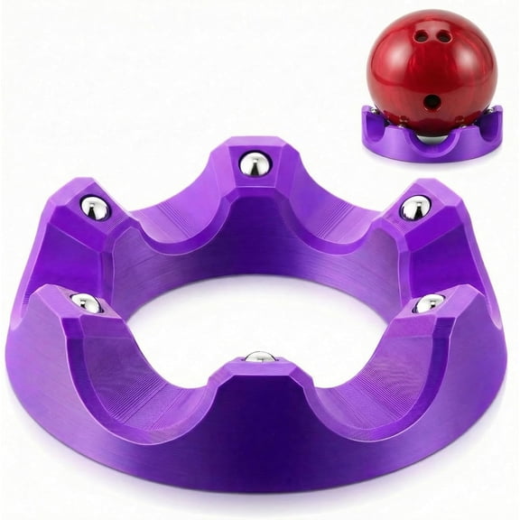 Bowling Basics Accessories Kit, Bowling Rotating Ball Cup Display Stand with Bearing Spinner Holder, Spare Ball Holder Spinner, Porous Ring Cleaning Display Rack