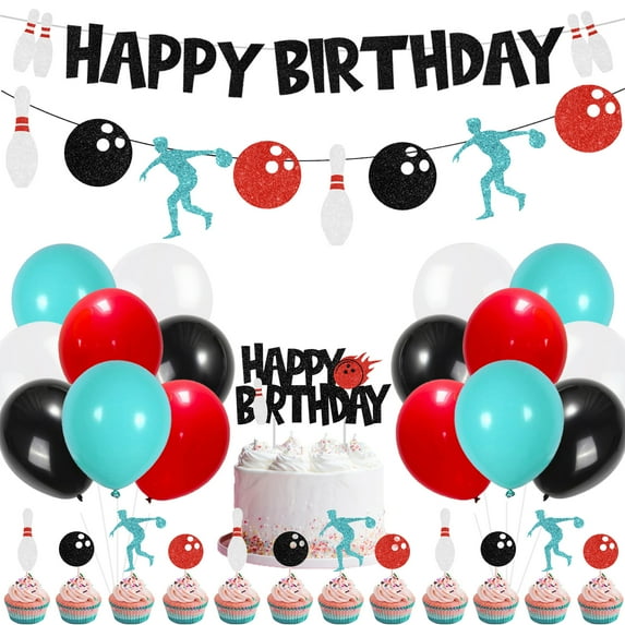 Bowling Birthday Cake Topper, by Sursurprise