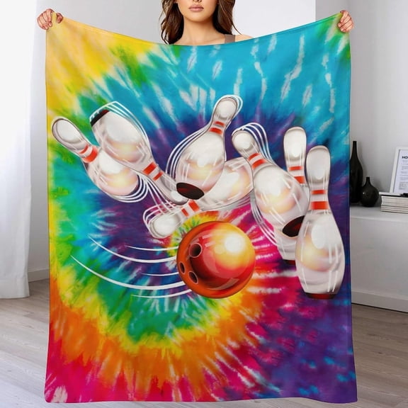 Bowling Blanket Bowling Gifts for Girls Boys Bowling Throw Blanket for Couch Sofa Bed Soft Warm Flannel Fleece for Kids Adults 40"x50"