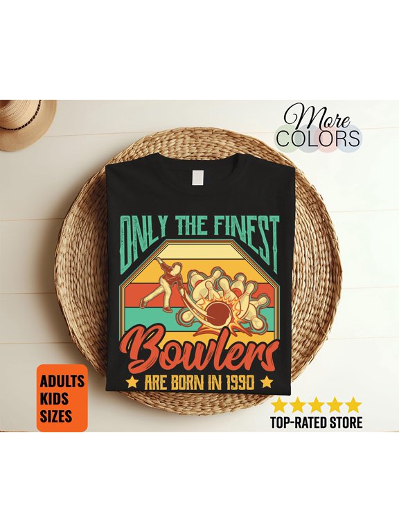 Bowling Born 1999 Ball Pin T-Shirt, Bowling Player Gift, Bowler Party Present, 21 22 Years Old Birthday, Bowling Team League Playing Costume