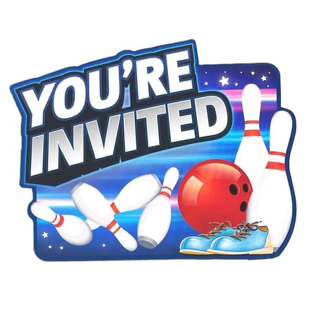 Bowling Bowl Birthday Party & More Invitations - Pack of 20