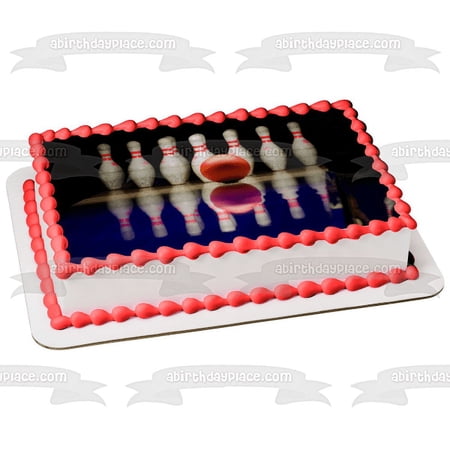 Bowling Alley Pins Reflection Cake Topper, by A Birthday Place