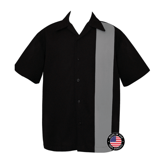Bowling Concepts Button Down Camp Rockabilly Men Shirt ~ Spyder ~ USA MADE 4XL