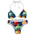 thumbnail image 1 of Bowling Detachable Sponge Adjustable Strap Bikini Set 2-Pack Swimwear Swimsuit.SceneManagement Beach Pool Party Vacation., 1 of 6