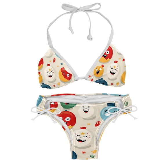 Bowling Detachable Sponge Adjustable Strap Bikini Set Two-Pack - Ideal for All Seasons