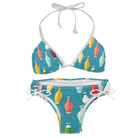 Bowling Detachable Sponge Adjustable Strap Bikini Set Two-Pack Swim Suits for WomenToolStrip with applicable scenes