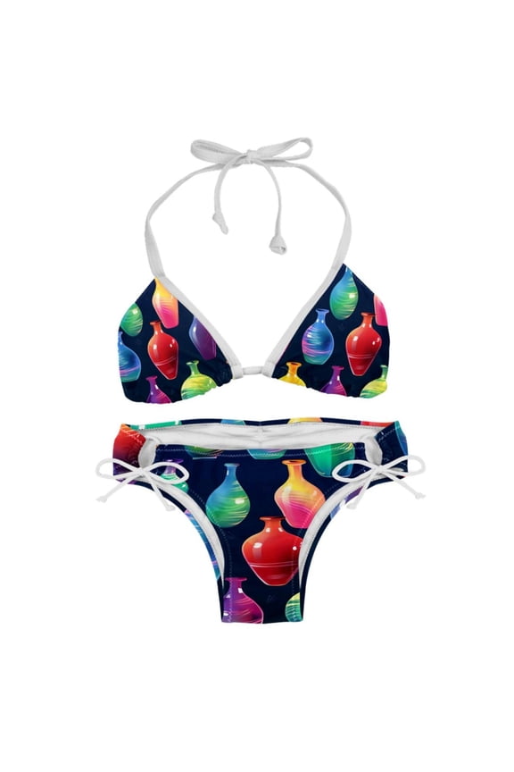 Bowling Detachable Sponge Adjustable Strap Bikini Set Two-Pack Swimsuits for All Occasions