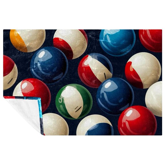 Bowling Fluffy Microfiber Throw Blanket: Soft and Warm Printed Lightweight Blanket – Suitable for Sofa, Bed, Couch, Office, and Camping.