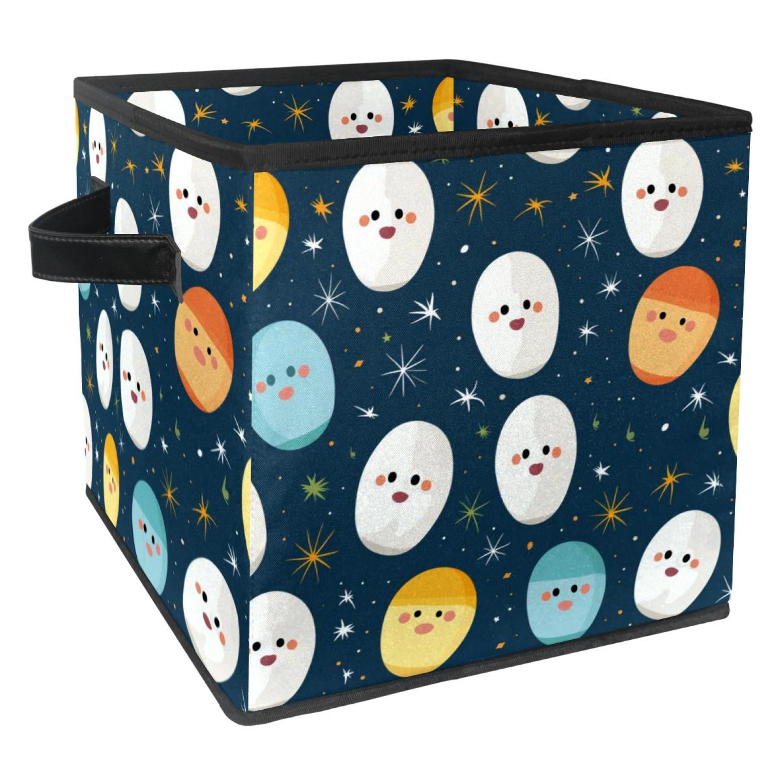 Bowling Foldable Clothes Storage Bins with Handle 10.8"x10.5"x10.6