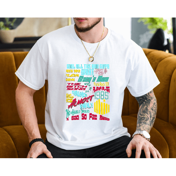 Bowling For Soup Two Sided Tracklist Concert Tour Unisex T-Shirt, up to size 3XL.