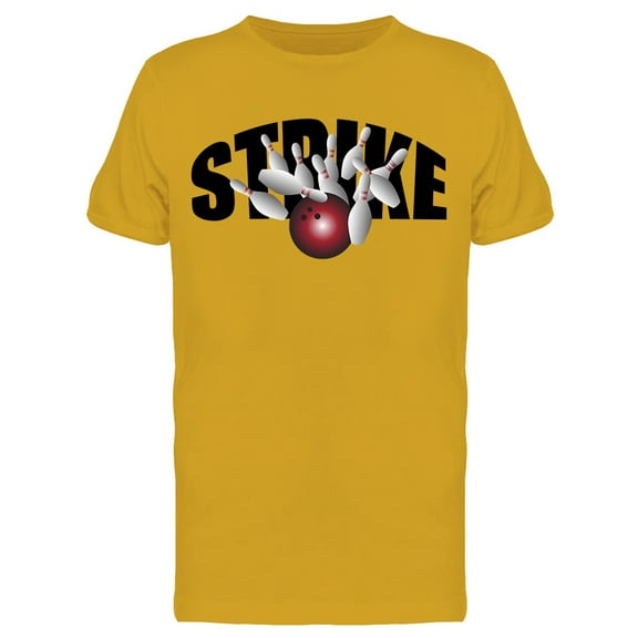 Bowling Game Strike T-Shirt Men -Image by Shutterstock, Male x-Large