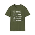 thumbnail image 1 of Bowling, Gildan Unisex Softstyle Shirt, Bowl Curse Pray Graphic Tee, S-3XL, 1 of 3