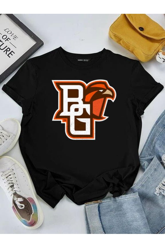 Bowling Green BGSU Falcons Distressed Primary University Unisex tee V41250, for men & women, up to size 5XL