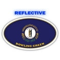 thumbnail image 1 of Bowling Green City Kentucky State Flag | KY Flag Warren County Oval State Colors Reflective Sticker Car Decal 3x5 inches, 1 of 3