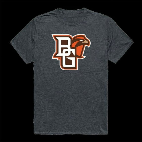 Bowling Green State University Falcons Cinder College T-Shirt, Heather Charcoal - Extra Large