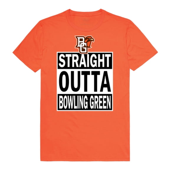 Bowling Green State University Falcons Straight Outta Tee T-Shirt - Orange, Small