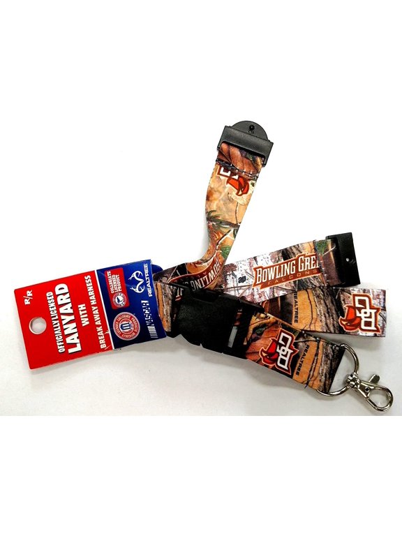 Bowling Green University Falcons Camo Lanyard Keychain Double Sided Breakaway Safety Design Adult 18 Inch
