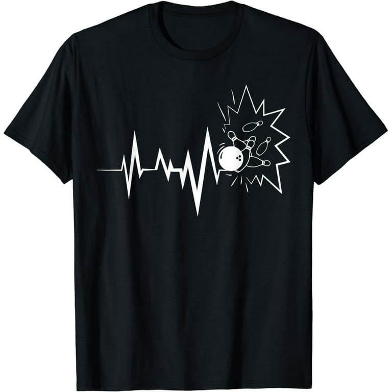 Bowling Heartbeat T-Shirt For Bowling Players Bowling Heartbeat T-Shirt For Bowling Players