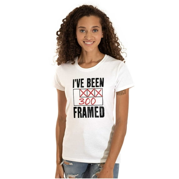 Bowling I've Been Framed Score Womens Fitted Plus Size Graphic Tee Brisco Brands 2X